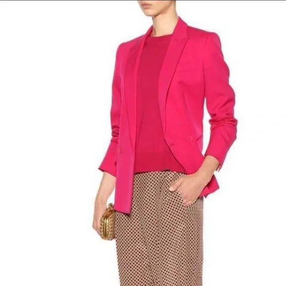 Stella McCartney Dahlia Hot Pink Blazer Size XS - Picture 5 of 16